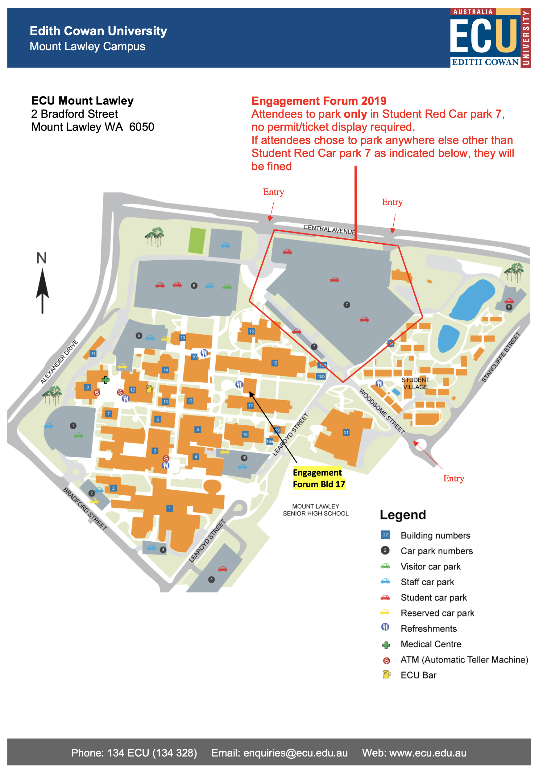 Engagement Forum 2019 - Parking Information - Engagement Forum WA